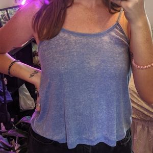 Blue acid wash shirt